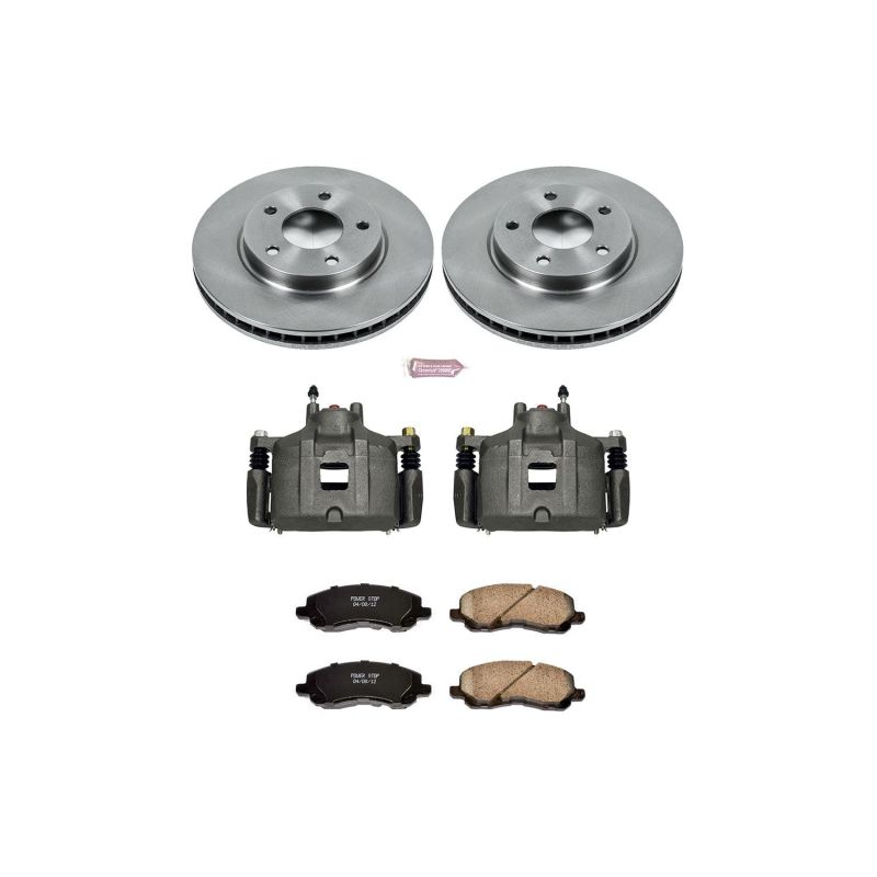 Power Stop 08-17 Mitsubishi Lancer Front Autospecialty Brake Kit w/Calipers - KCOE2992A