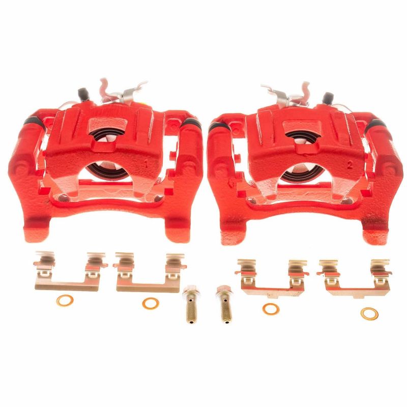Power Stop 15-18 Ford Mustang Rear Red Calipers - Pair - S15030