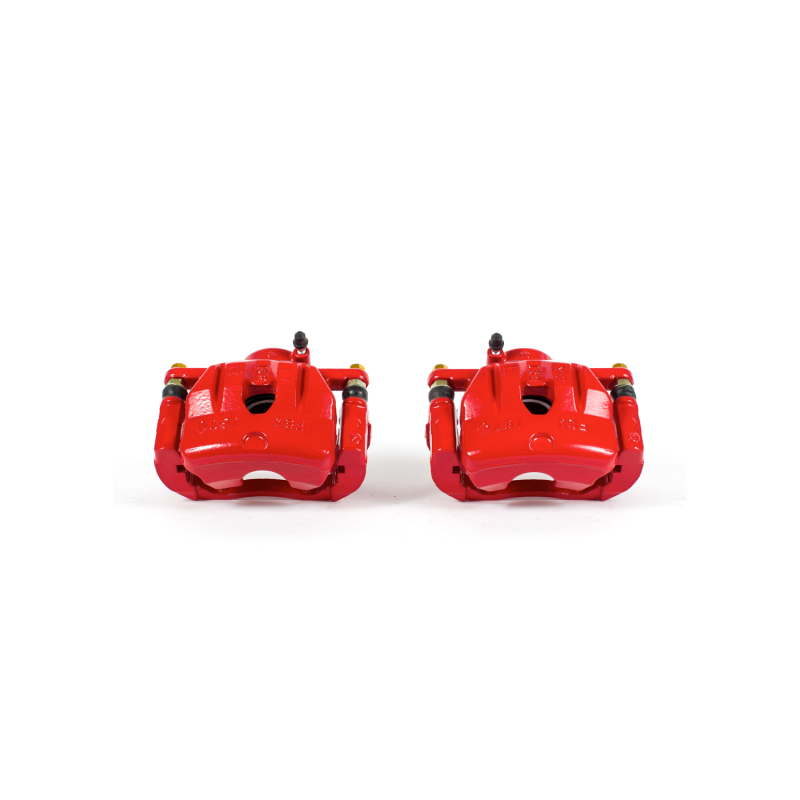 Power Stop 04-11 Mazda RX-8 Front Red Calipers w/Brackets - Pair - S3248A