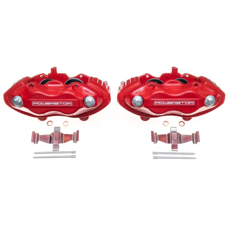 Power Stop 05-10 Chrysler 300 Front Red Calipers w/o Brackets - Pair - S5086