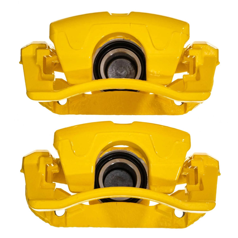 Power Stop 10-15 Chevrolet Camaro Rear Yellow Caliper w/Bracket (Pair) - S5118AYLW