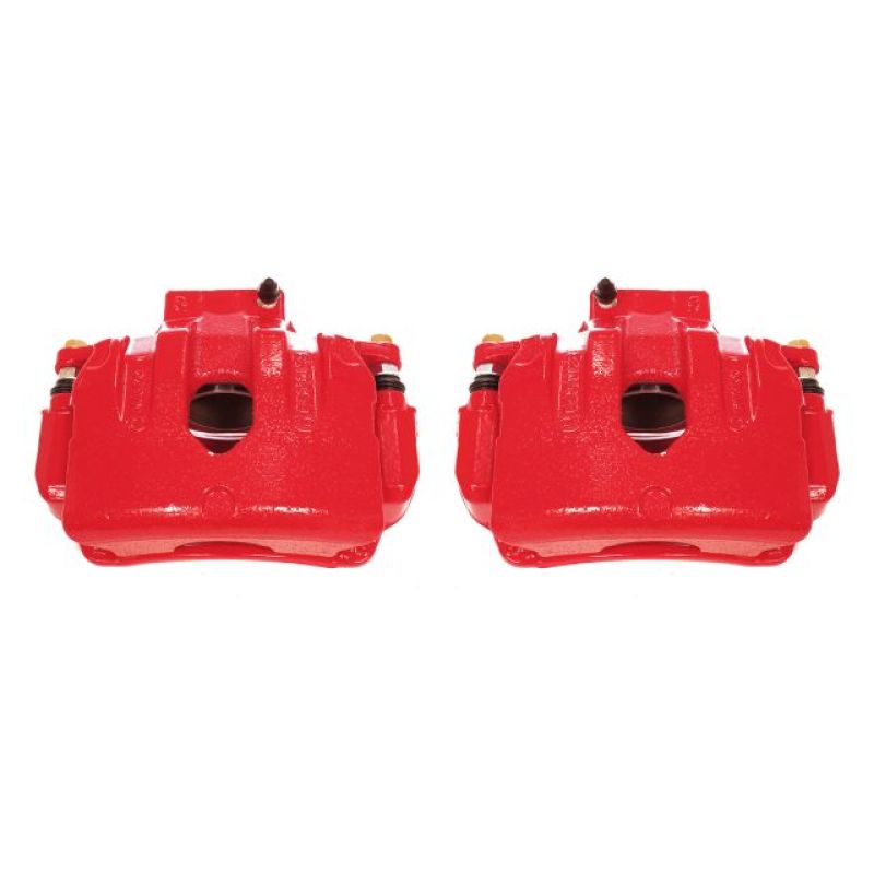 Power Stop 10-16 Hyundai Genesis Coupe Front Red Calipers w/Brackets - Pair - S6412