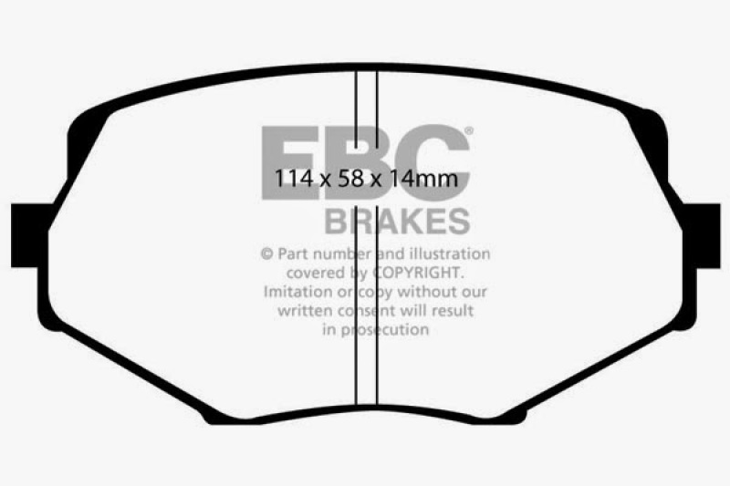 EBC 94-01 Mazda Miata MX5 1.8 Ultimax2 Front Brake Pads - UD635