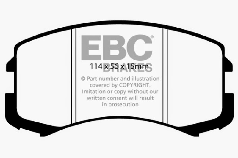 EBC 02-05 Mitsubishi Lancer 2.0 ES Ultimax2 Front Brake Pads - UD904