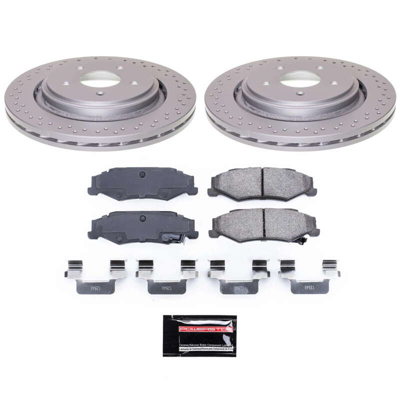Power Stop 06-09 Cadillac XLR Rear Z17 Coated Brake Kit - CRK5159
