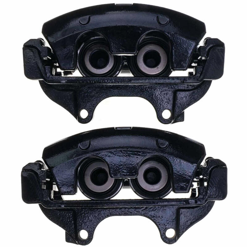 Power Stop 19-20 Dodge Charger Front Black Calipers - Pair (w/Bracket) - S5016BLK