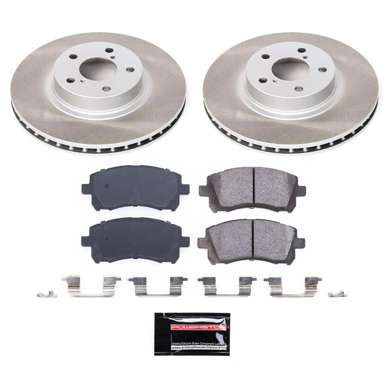 Power Stop 2000 Subaru Outback Front Semi-Coated Rotor Kit - SC1120