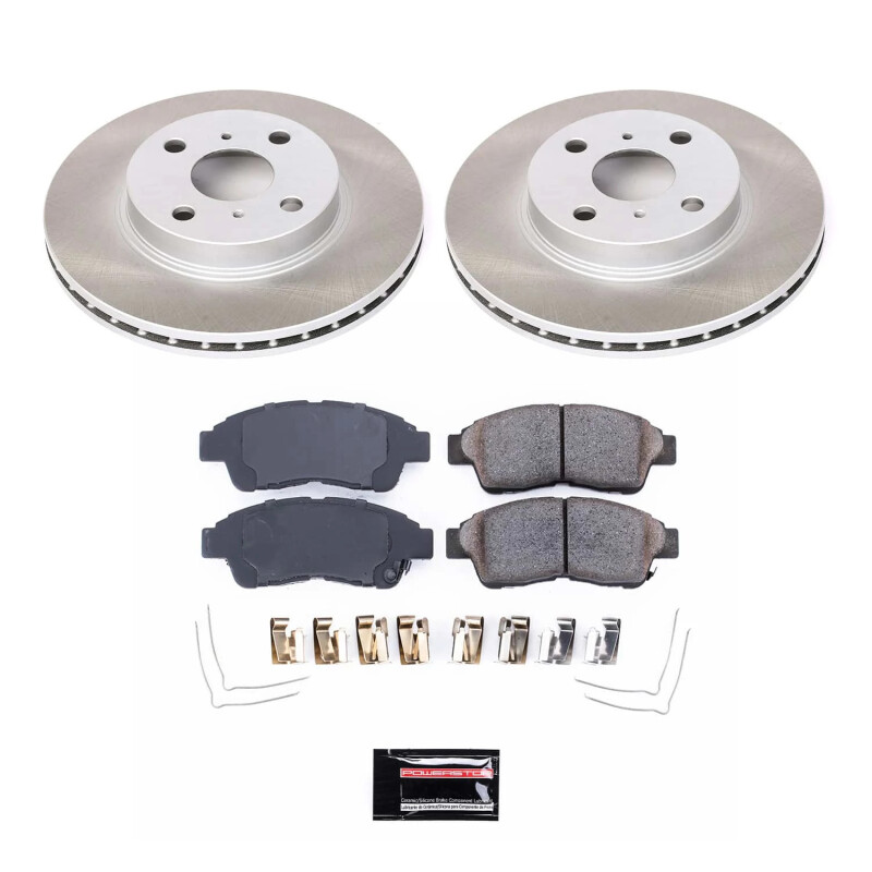 Power Stop 93-97 Toyota Corolla Front Semi-Coated Rotor Kit - SC1151