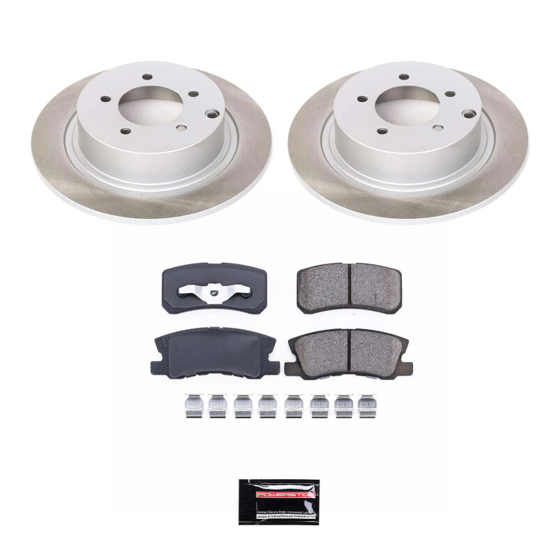 Power Stop 11-12 Mitsubishi Outlander Sport Rear Semi-Coated Rotor Kit - SC1630