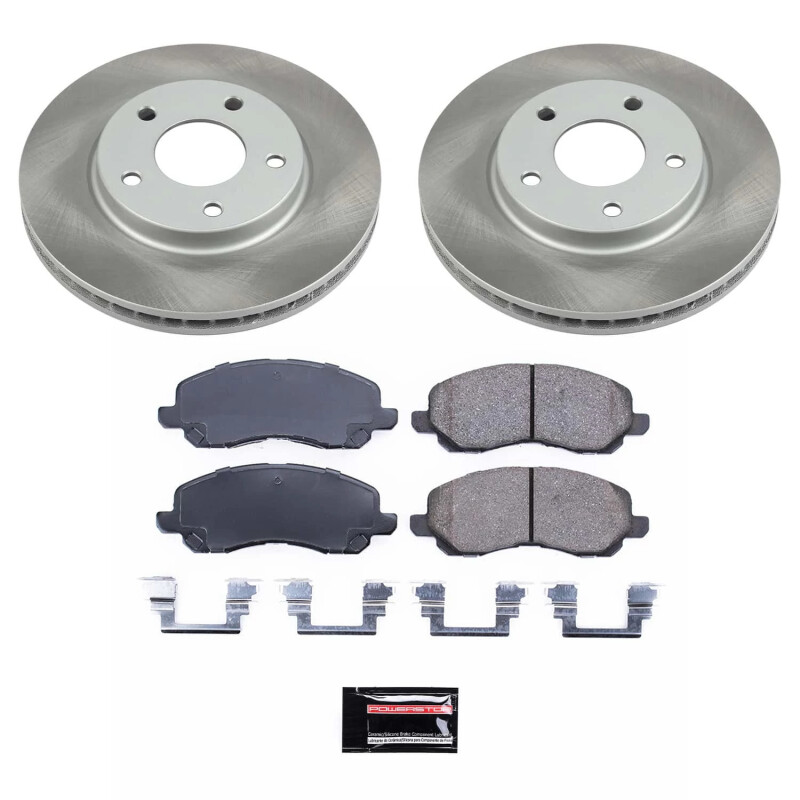 Power Stop 08-17 Mitsubishi Lancer Front Semi-Coated Rotor Kit - SC2992