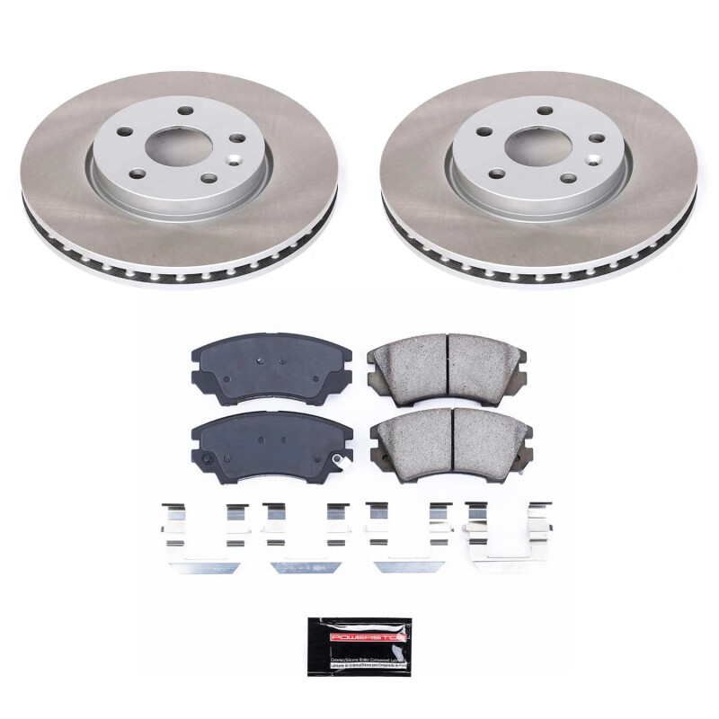 Power Stop 10-11 Saab 9-5 Front Semi-Coated Rotor Kit - SC3031