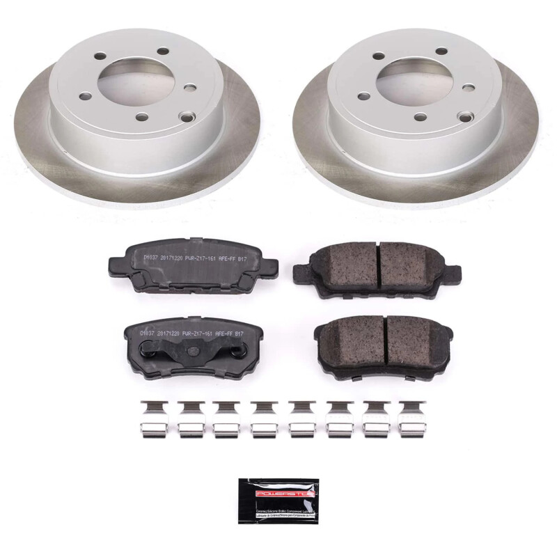 Power Stop 08-17 Mitsubishi Lancer Rear Semi-Coated Rotor Kit - SC3033