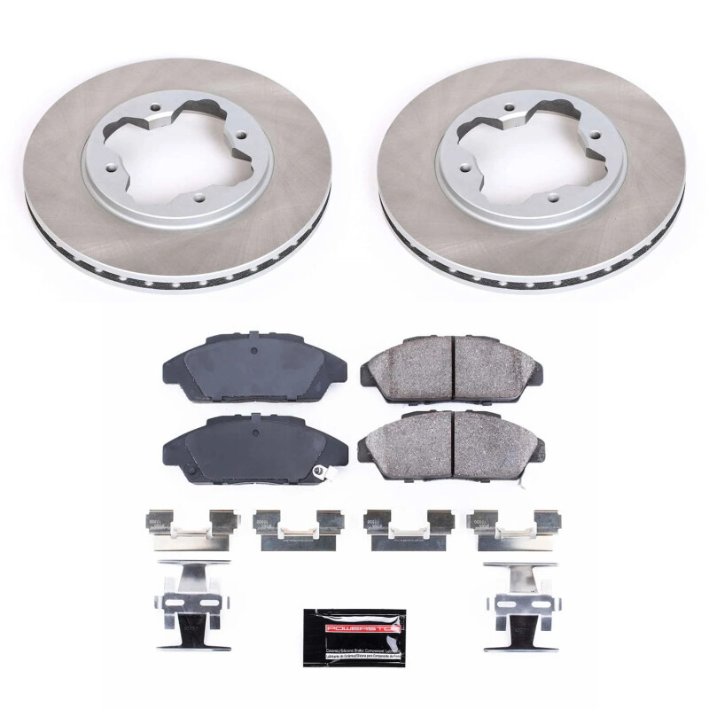 Power Stop 90-93 Honda Accord Front Semi-Coated Rotor Kit - SC3164