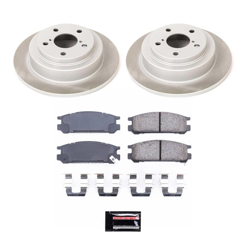 Power Stop 90-99 Subaru Legacy Rear Semi-Coated Rotor Kit - SC448