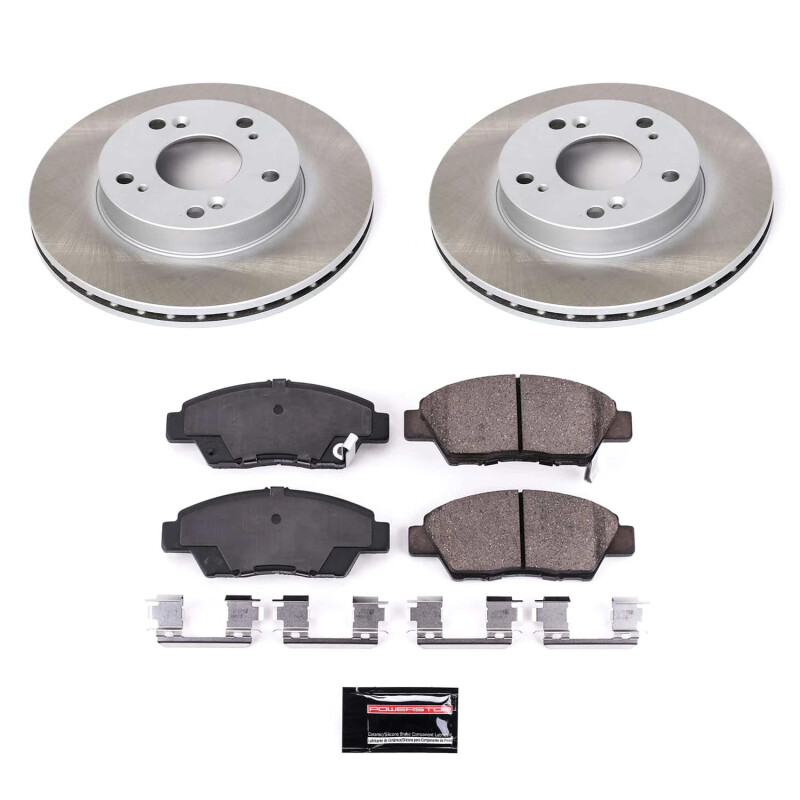 Power Stop 11-15 Honda CR-Z Front Semi-Coated Rotor Kit - SC5400