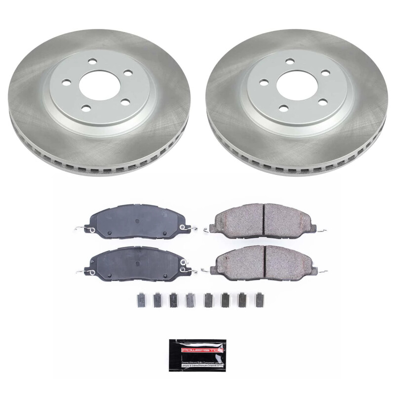 Power Stop 11-14 Ford Mustang Front Semi-Coated Rotor Kit - SC5407