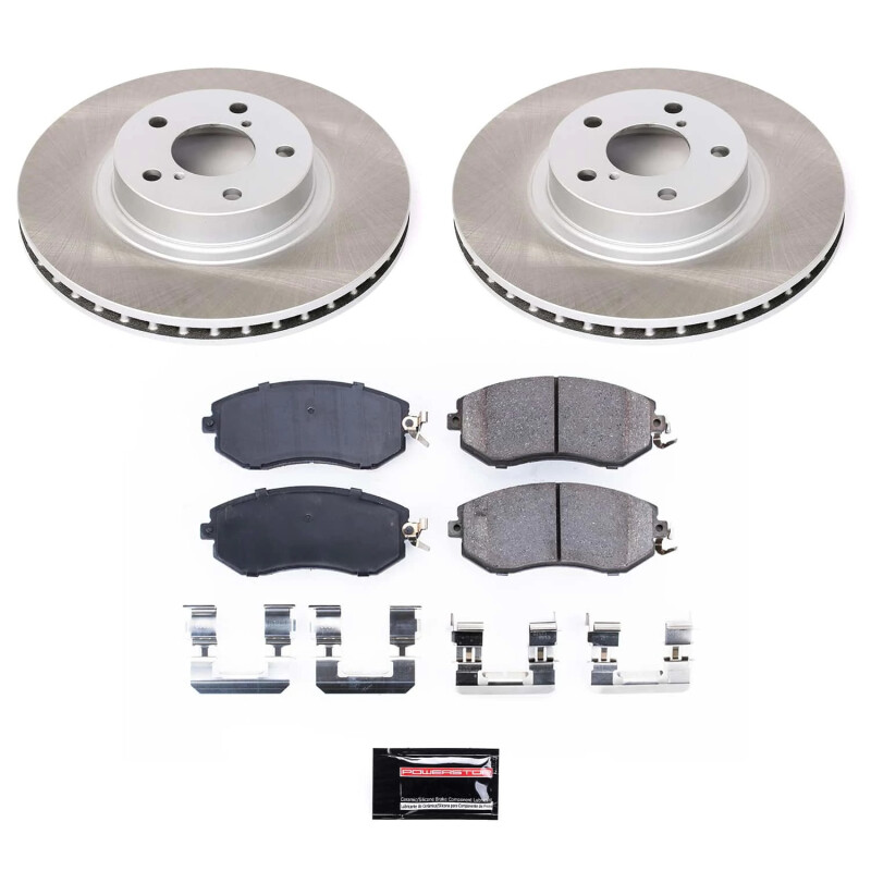 Power Stop 11-16 Subaru Impreza Front Semi-Coated Rotor Kit - SC6111
