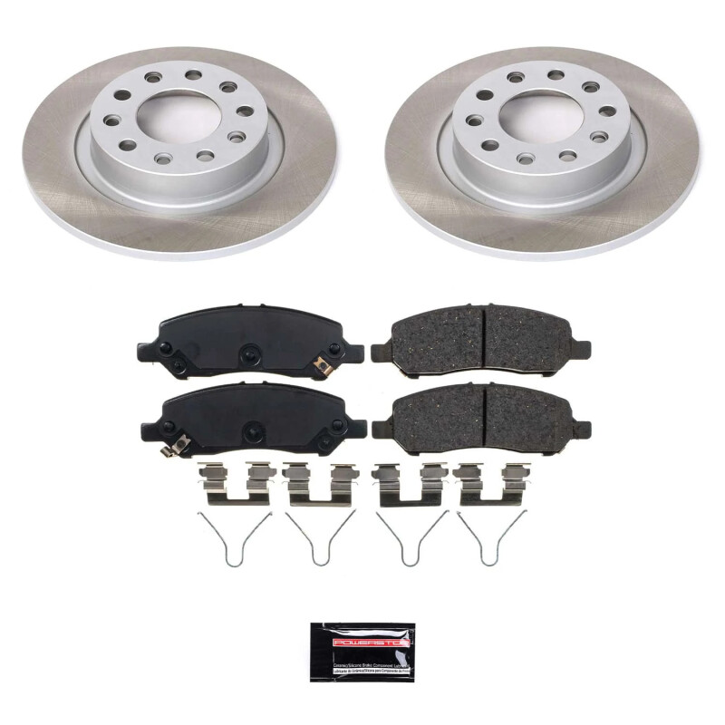 Power Stop 13-16 Dodge Dart Rear Semi-Coated Rotor Kit - SC6371