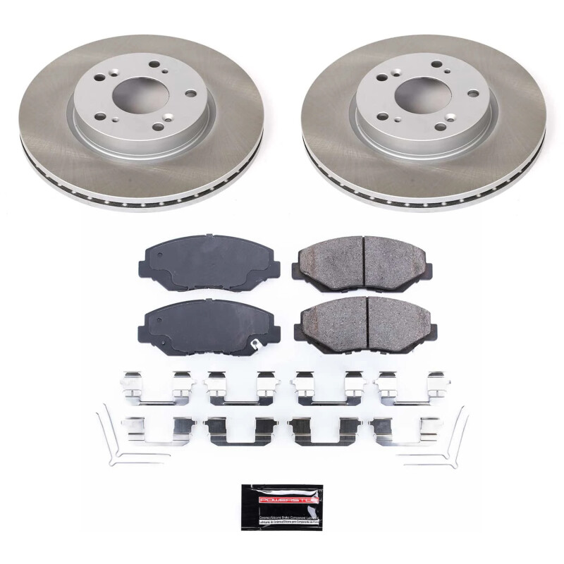 Power Stop 13-14 Honda Fit Front Semi-Coated Rotor Kit - SC6490