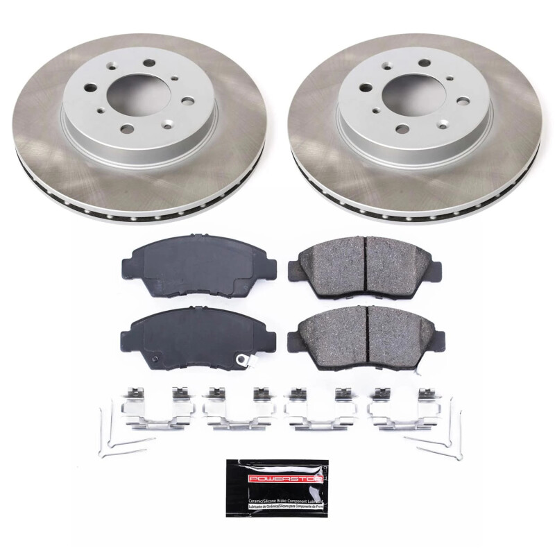 Power Stop 03-05 Honda Civic Front Semi-Coated Rotor Kit - SC696