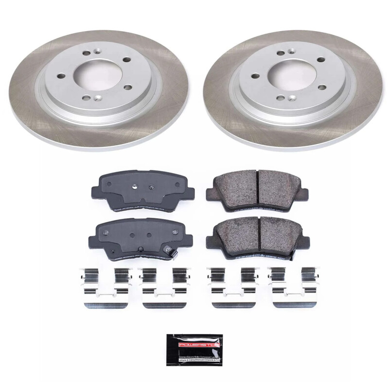 Power Stop 15-16 Kia Soul EV Rear Semi-Coated Rotor Kit - SC6985