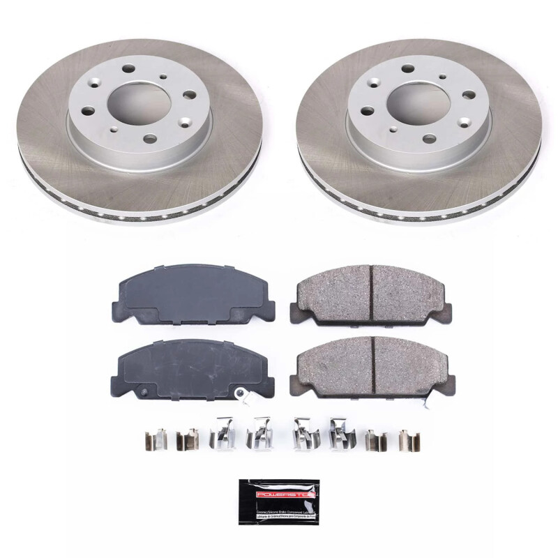 Power Stop 93-97 Honda Civic del Sol Front Semi-Coated Rotor Kit - SC699