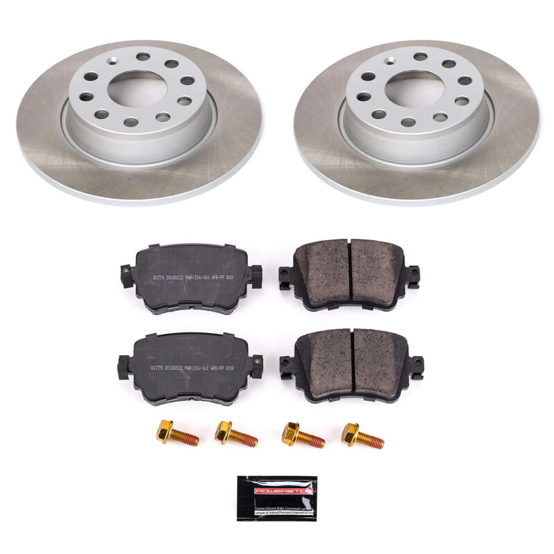Power Stop 15-22 Volkswagen Passat Rear Semi-Coated Rotor Kit - SC7053
