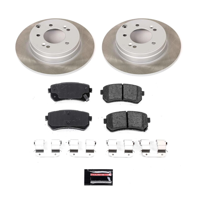 Power Stop 16-20 Kia Optima Rear Semi-Coated Rotor Kit - SC7505