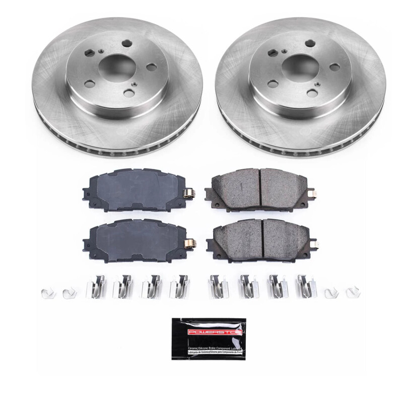 Power Stop 17-19 Toyota Prius Prime Front Semi-Coated Rotor Kit - SC7701