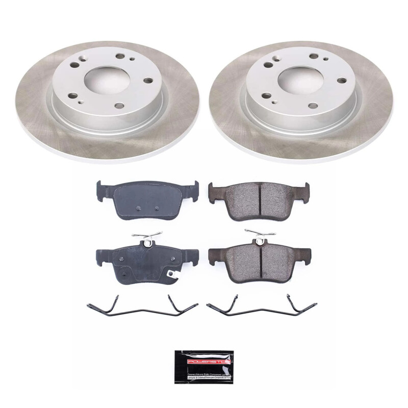 Power Stop 16-21 Honda Civic Rear Semi-Coated Rotor Kit - SC7725