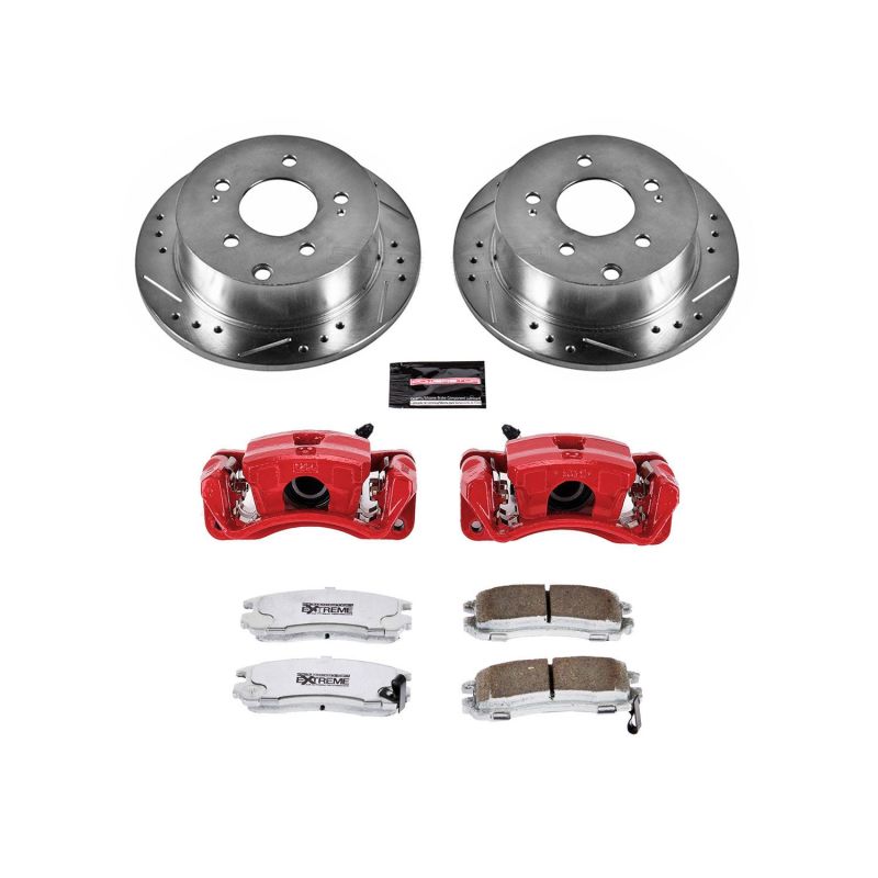 Power Stop 06-12 Mitsubishi Eclipse Rear Z26 Street Warrior Brake Kit w/Calipers - KC155-26