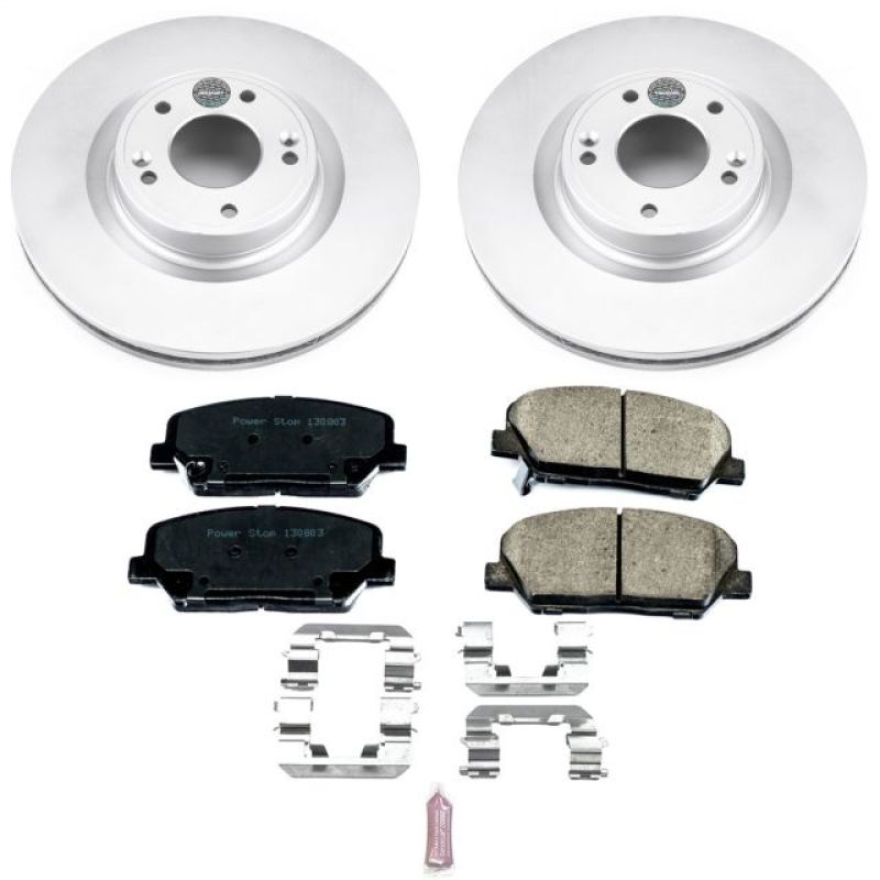 Power Stop 10-16 Hyundai Genesis Coupe Front Z17 Evolution Geomet Coated Brake Kit - CRK6169