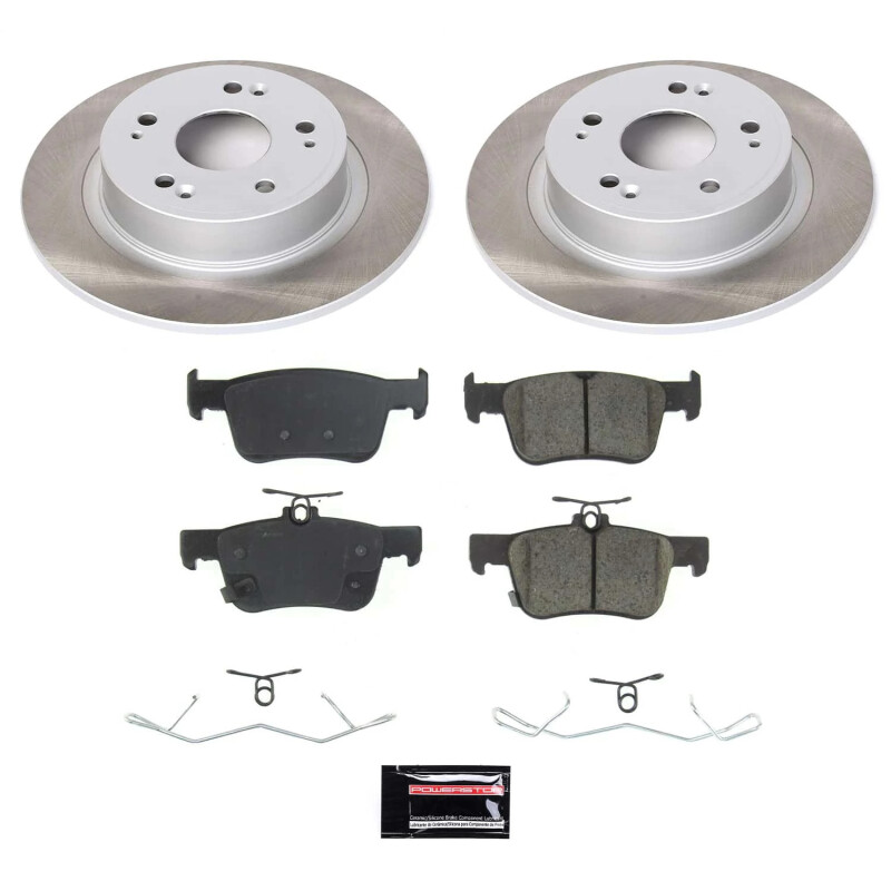 Power Stop 18-22 Honda Accord Rear Semi-Coated Rotor Kit - SC8063
