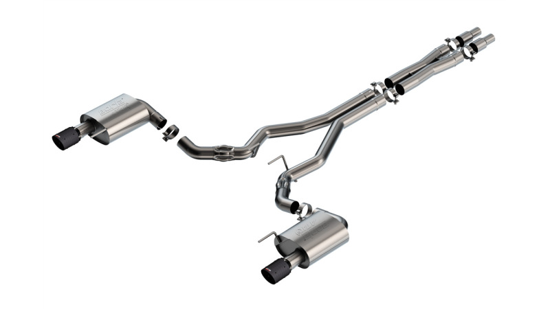 Borla 2024 Ford Mustang GT 5.0L V8 w/o Active Exhaust ATAK Cat-Back Exhaust System - Carbon Fiber - 140961CFBA