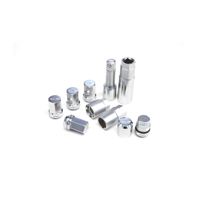 Rays M12x1.50 19mm Hex w/ 2 Piece Double Lock Nut Set - Chrome - W19DL12150C