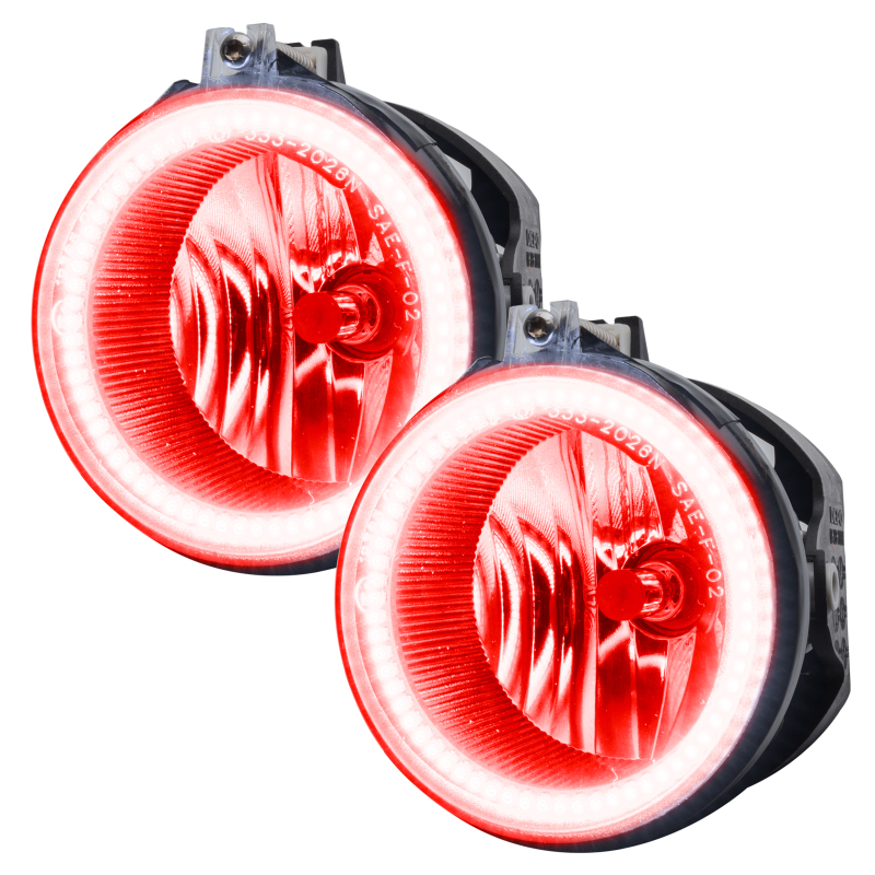 Oracle Dodge Challenger 08-14 LED Waterproof Fog Halo Kit - Red SEE WARRANTY - 1253-003