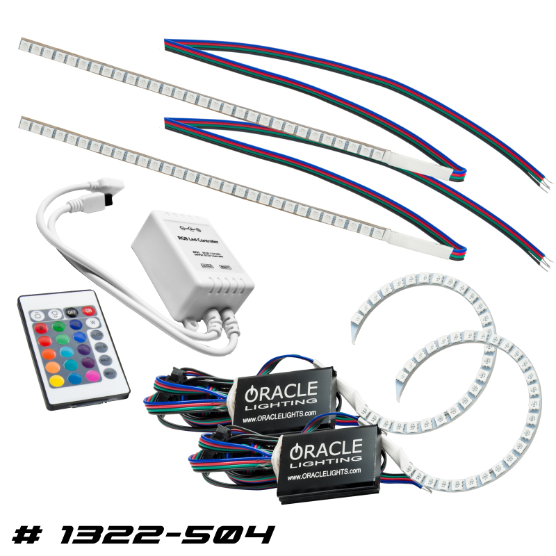 Oracle 15-17 Ford Focus RS/ST DRL Upgrade w/ Halo Kit - ColorSHIFT w/ Simple Controller SEE WARRANTY - 1322-504