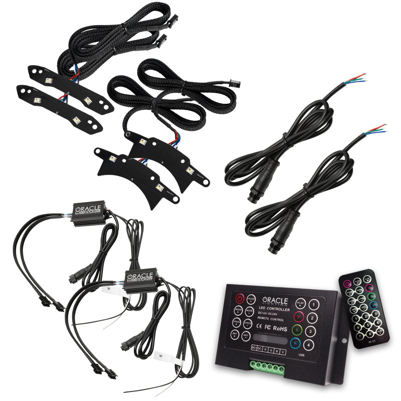 Oracle 15-21 Dodge Challenger RGB+W Headlight DRL Upgrade Kit - ColorSHIFT 2 SEE WARRANTY - 1329-333