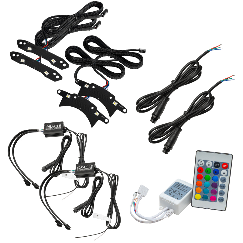 Oracle 15-21 Dodge Challenger RGB+W Headlight DRL Kit - ColorSHIFT w/ Simple Cntrl SEE WARRANTY - 1329-504