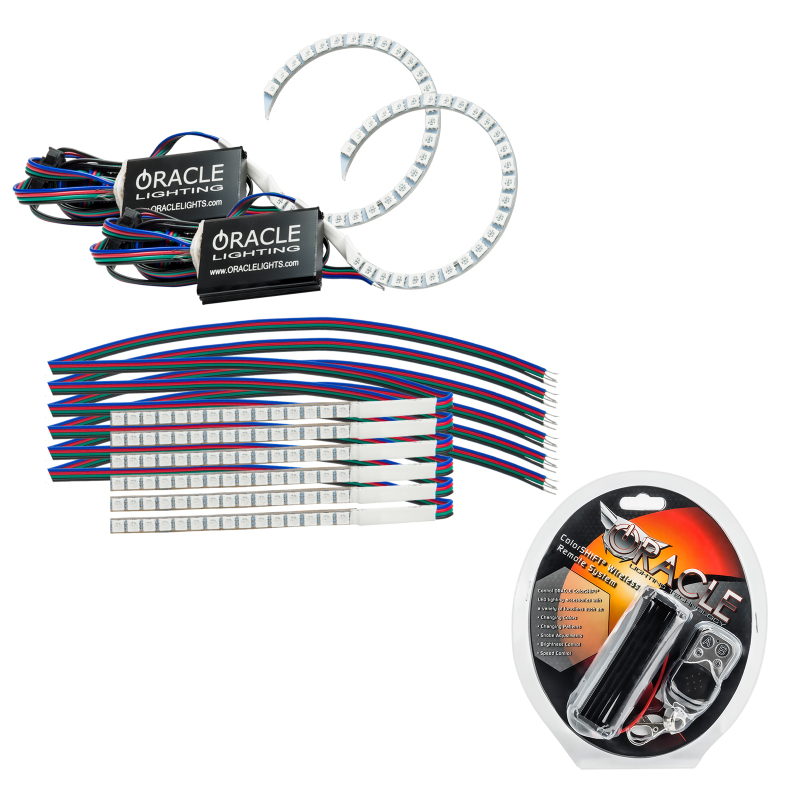 Oracle 18-21 Ford Mustang DRL Upgrade w/ Halo Kit - ColorSHIFT SEE WARRANTY - 1348-330