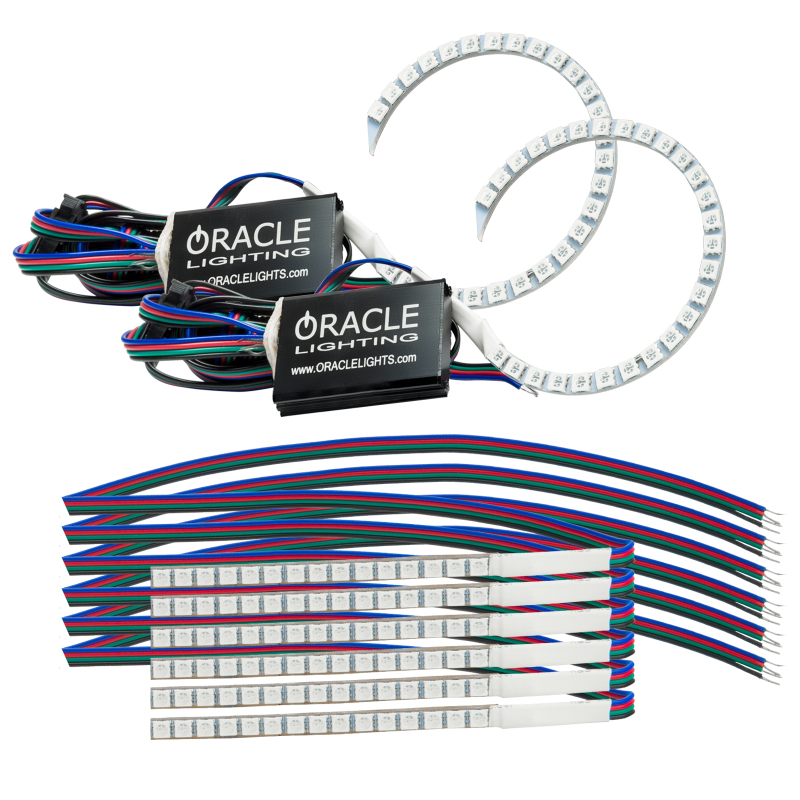 Oracle 18-21 Ford Mustang DRL Upgrade w/ Halo Kit - ColorSHIFT w/o Controller SEE WARRANTY - 1348-334