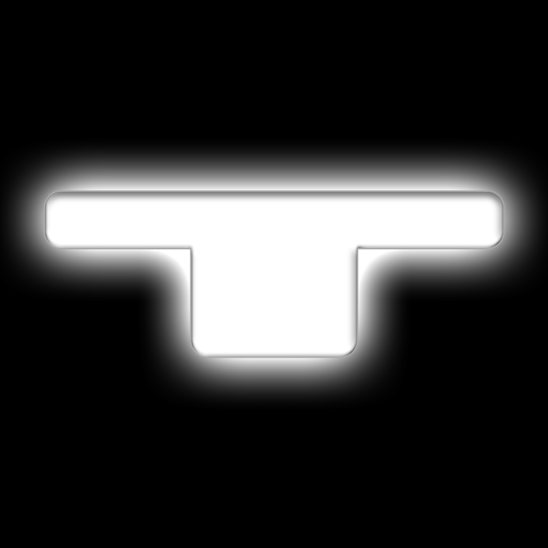 ORACLE Lighting Universal Illuminated LED Letter Badges - Matte Wht Surface Finish - T SEE WARRANTY - 3140-T-001