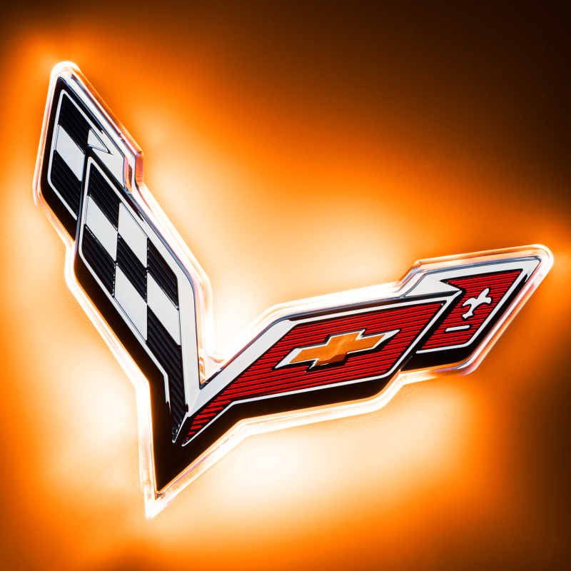 Oracle Corvette C7 Rear Illuminated Emblem - Amber SEE WARRANTY - 3633-005