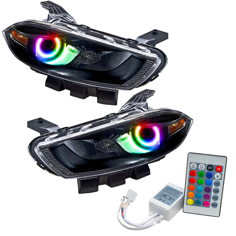 Oracle 13-14 Dodge Dart (HID Style) SMD HL - Black - ColorSHIFT w/ Simple Controller SEE WARRANTY - 7142-504