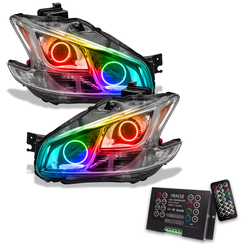 Oracle 09-13 Nissan Maxima SMD HL (Non-HID)-Chrome - ColorSHIFT w/ 2.0 Controller SEE WARRANTY - 7177-333