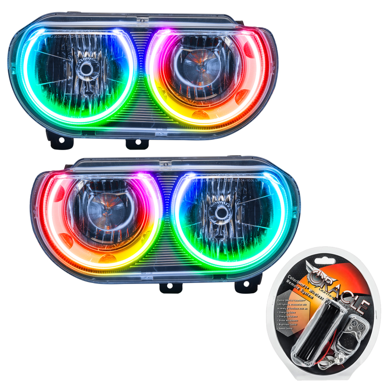 Oracle 08-14 Dodge Challenger SMD HL (Non-HID) - ColorSHIFT SEE WARRANTY - 7720-330