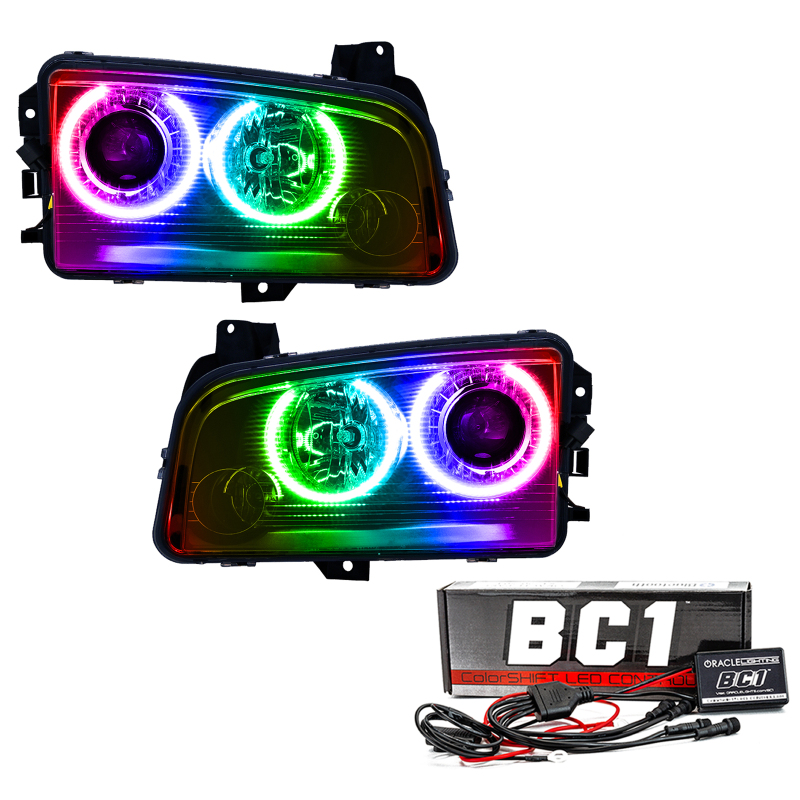 Oracle 08-10 Dodge Charger SMD HL (HID) - ColorSHIFT w/ BC1 Controller SEE WARRANTY - 8179-335