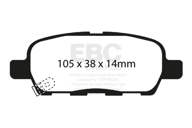 EBC 02 Infiniti G35 3.5 w/o DCS Greenstuff Rear Brake Pads - DP21666