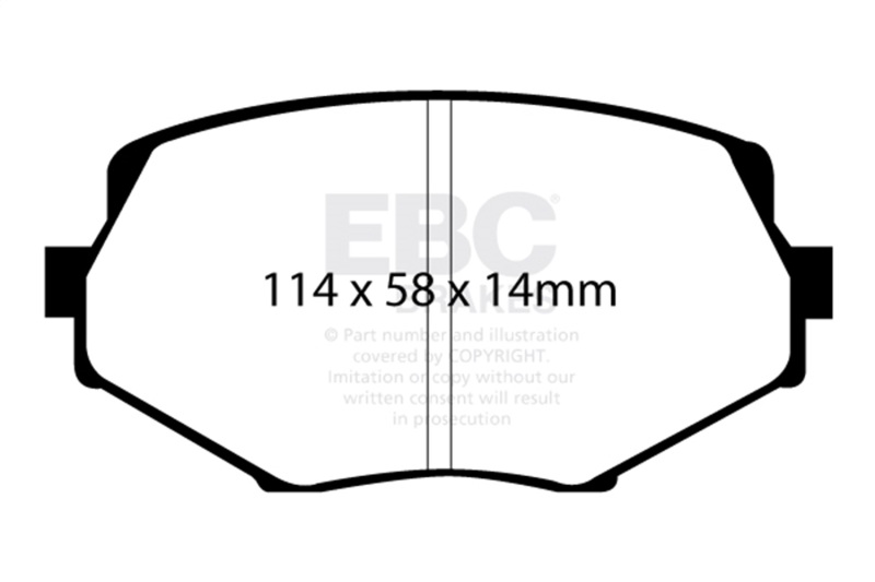 EBC 94-01 Mazda Miata MX5 1.8 Redstuff Front Brake Pads - DP31002C