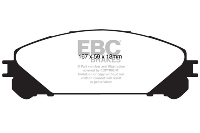 EBC 15+ Lexus NX200t 2.0 Turbo Redstuff Front Brake Pads - DP31837C